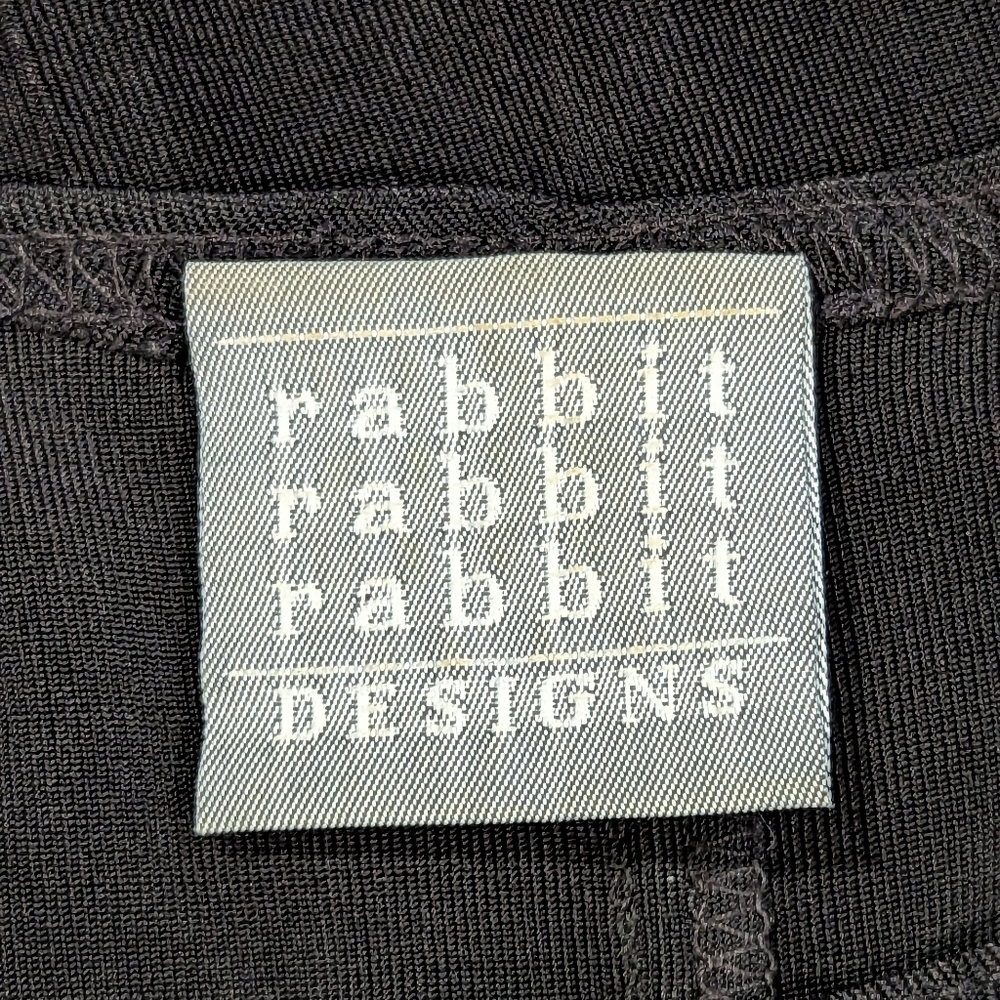 Rabbit Rabbit Rabbit Traveler Short Sleeve Top Size 8 Medium Vintage Black - Picture 9 of 10